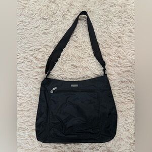 Baggallini Black Nylon Zip-Front Crossbody